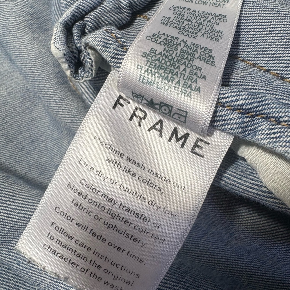 FRAME Le Vintage Denim Blue Jacket - Watham Way - Picture 10 of 12